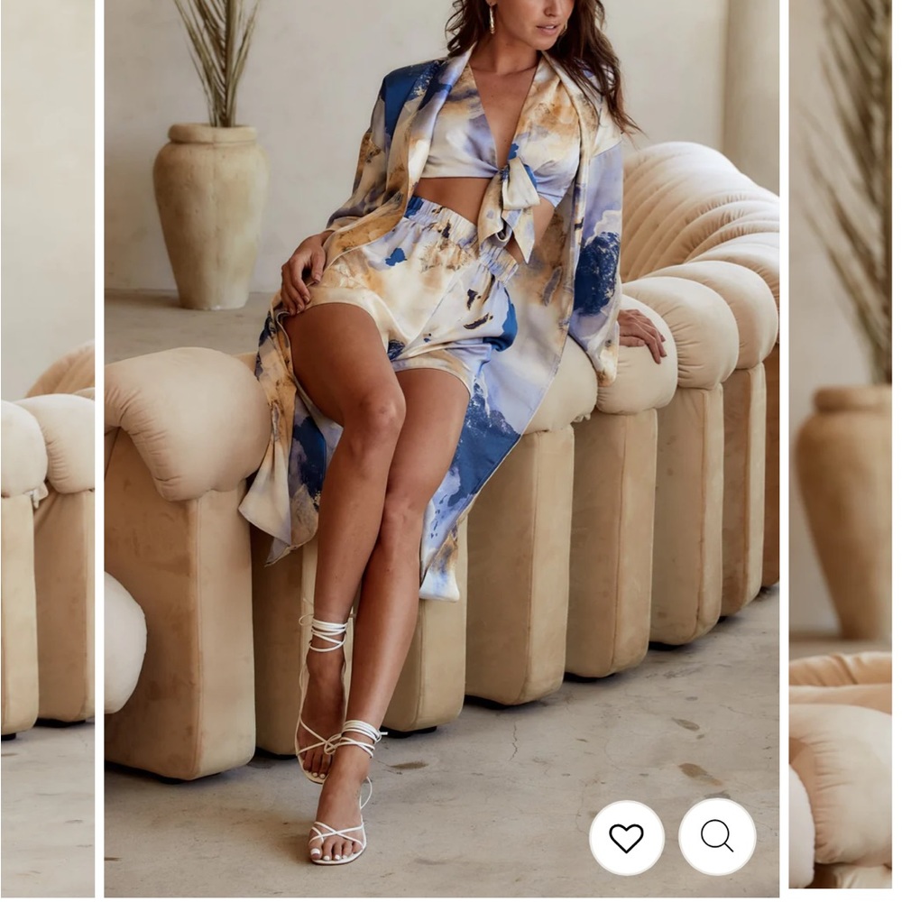 NWT 12th Tribe Moana ivory multi kimono